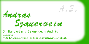 andras szauervein business card