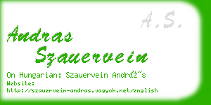 andras szauervein business card